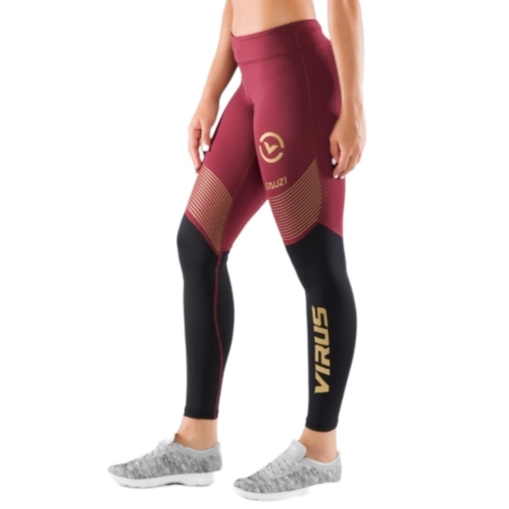 Virus EAU21.5 Bioceramic Compression Tech Pant Maroon Gold